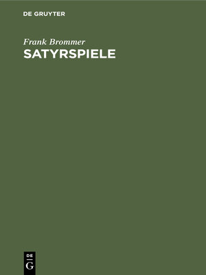 cover image of Satyrspiele
